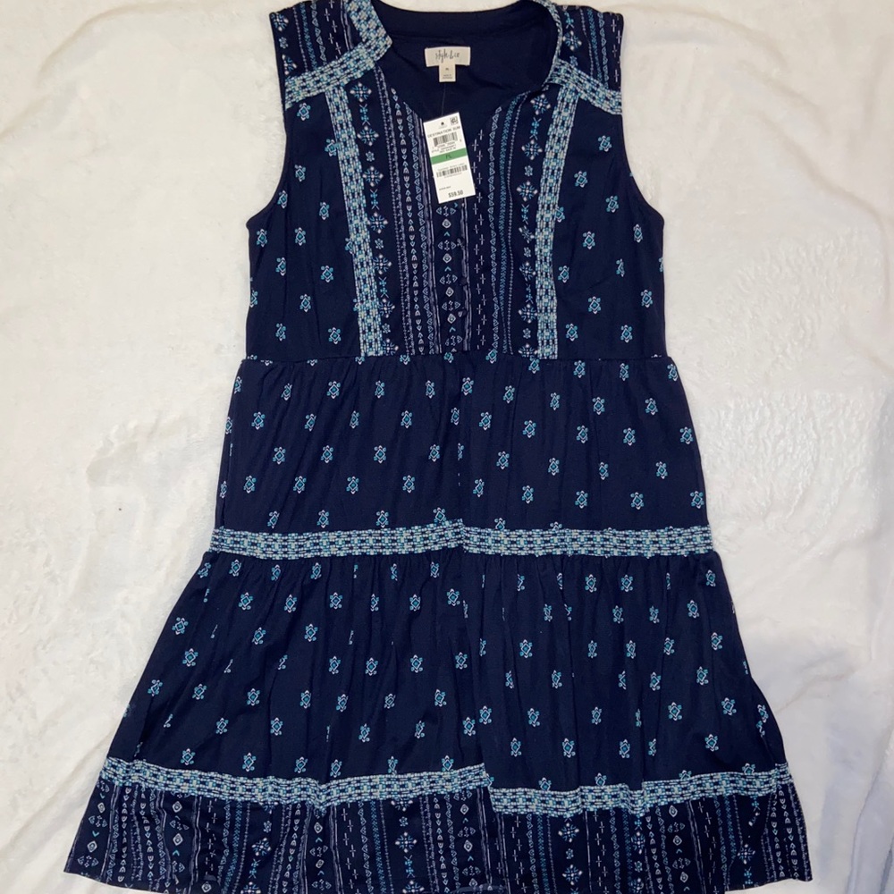 NAVY BLUE DAY DRESS